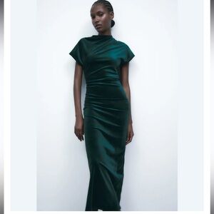Zara Dark Green Maxi Dress